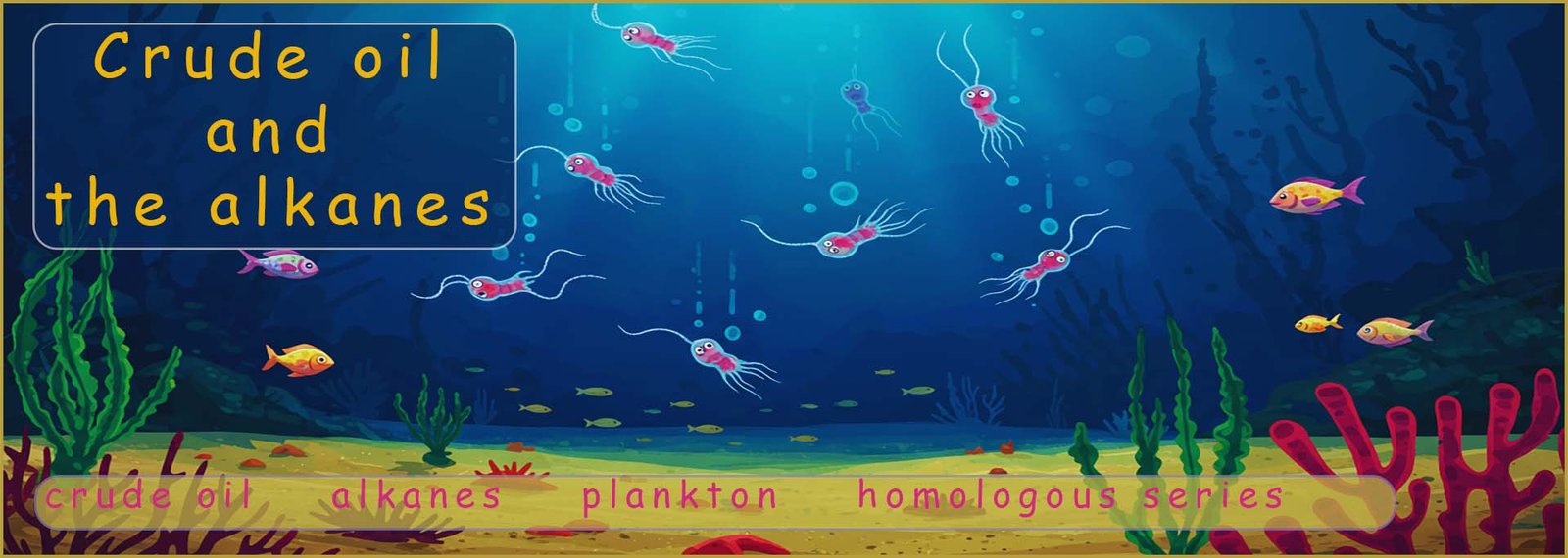 Crude oil and alkanes page header image.